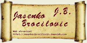 Jasenko Broćilović vizit kartica